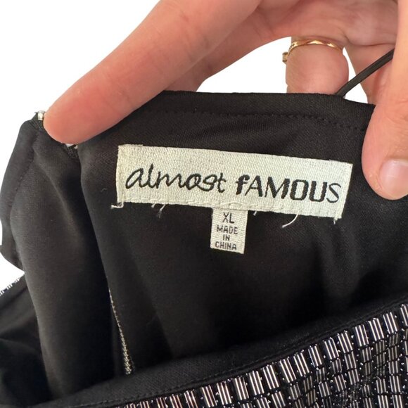 Almost Famous black strappy bodycon cocktail dress size US XL - Picture 8 of 8